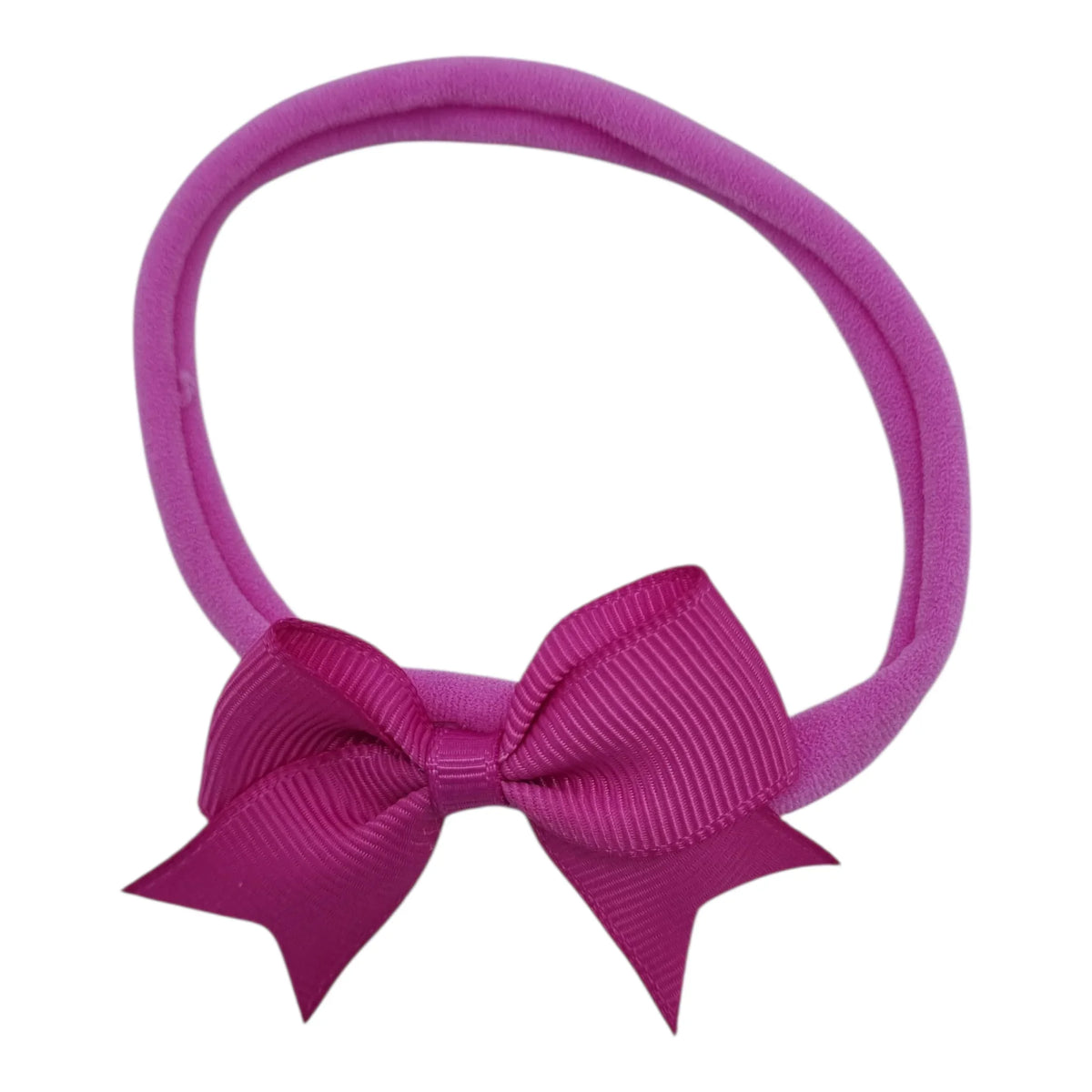 2 inch Cerise Pink Bow Headband For Babies From Newborn - Image 1