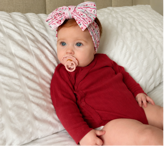Christmas Pattern Larger Bow Cable Knit Headband - Christmas Collection