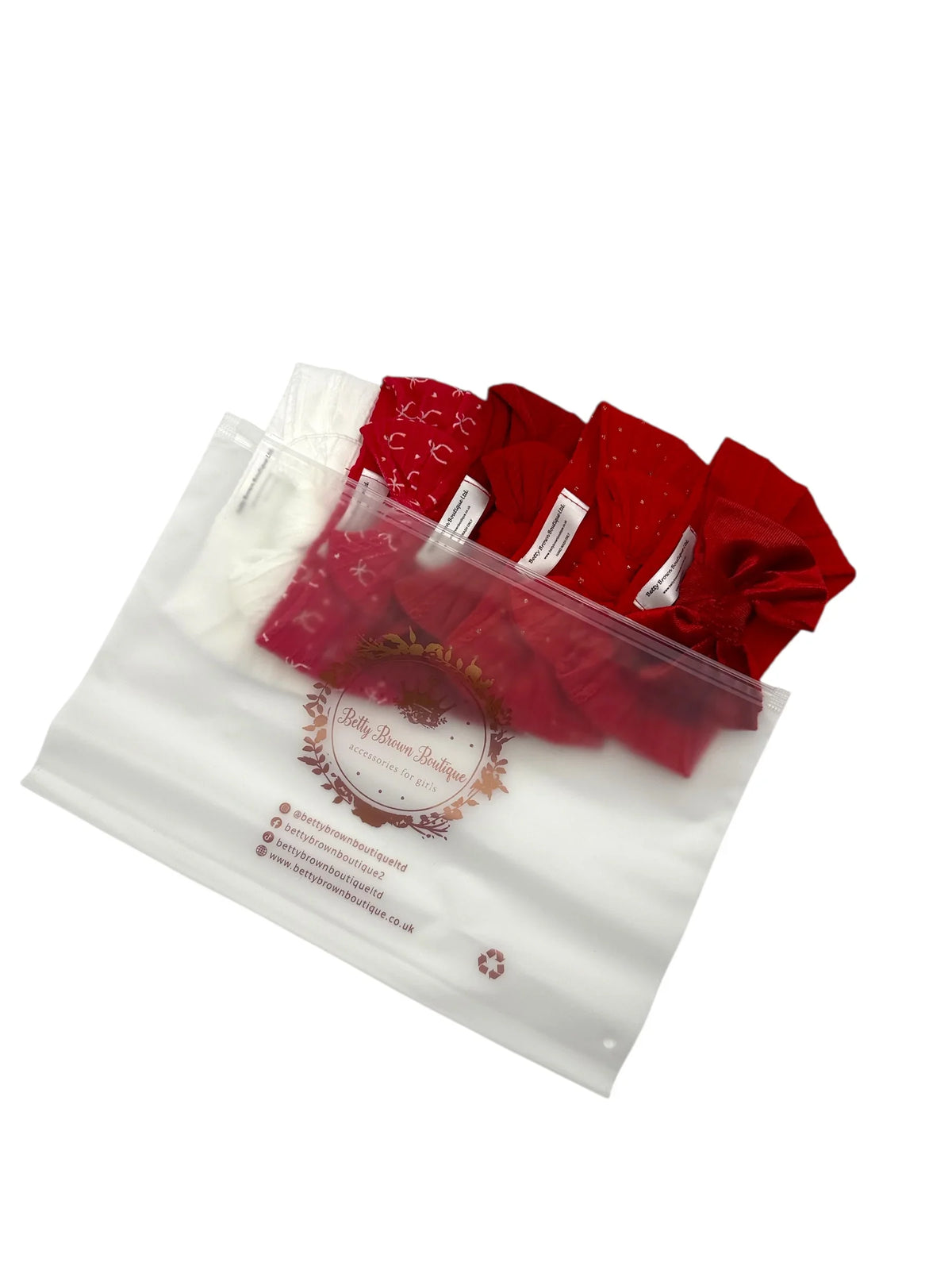 Christmas Simplicity Bundle of 5 Smaller Bow Cable Knit Headbands Suitable From Newborn