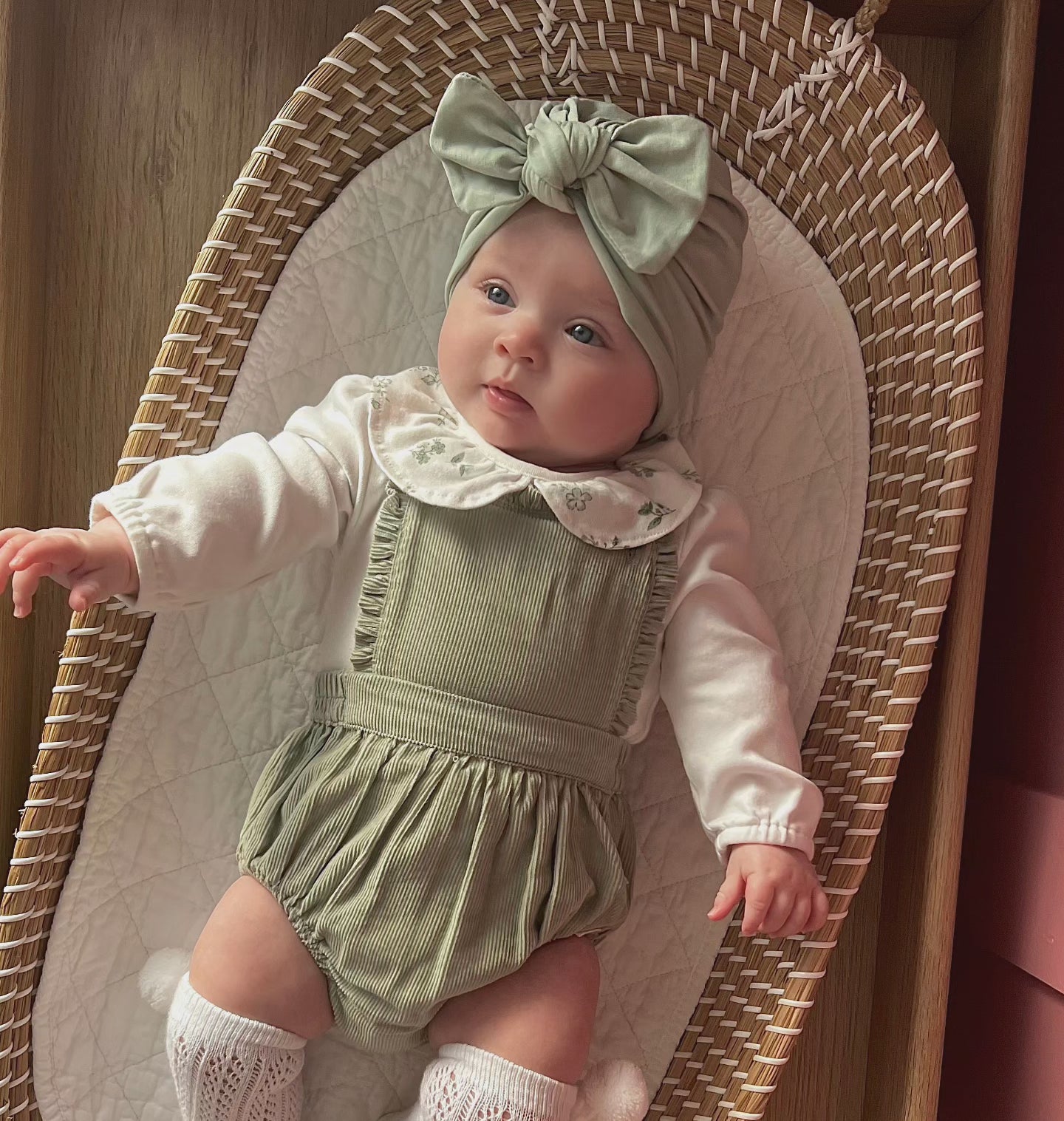 Olive Green Turban Hat With Bow - Betty Brown Boutique Ltd