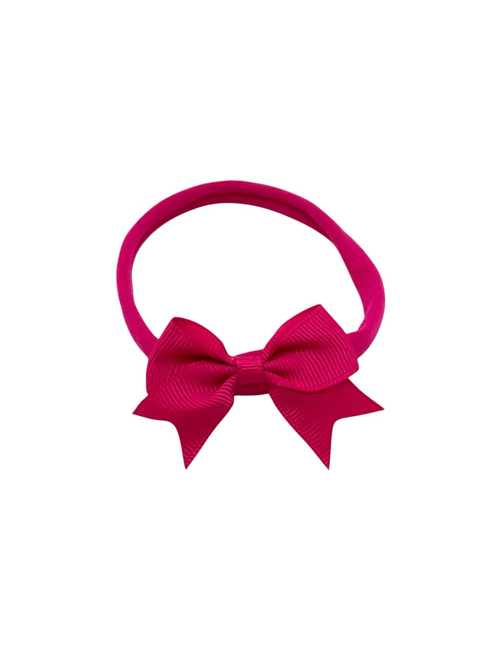 Fuchsia Pink 2 inch Kiss Dainty Bow On Headband