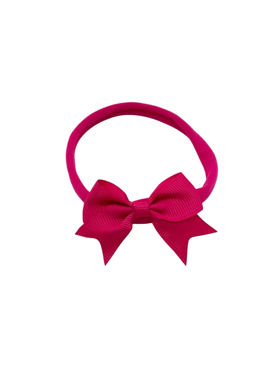 Fuchsia Pink 2 inch Kiss Dainty Bow On Headband