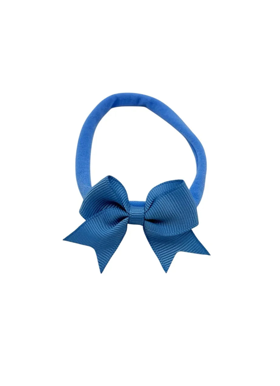 Deep Blue 2 inch Kiss Dainty Bow On Headband