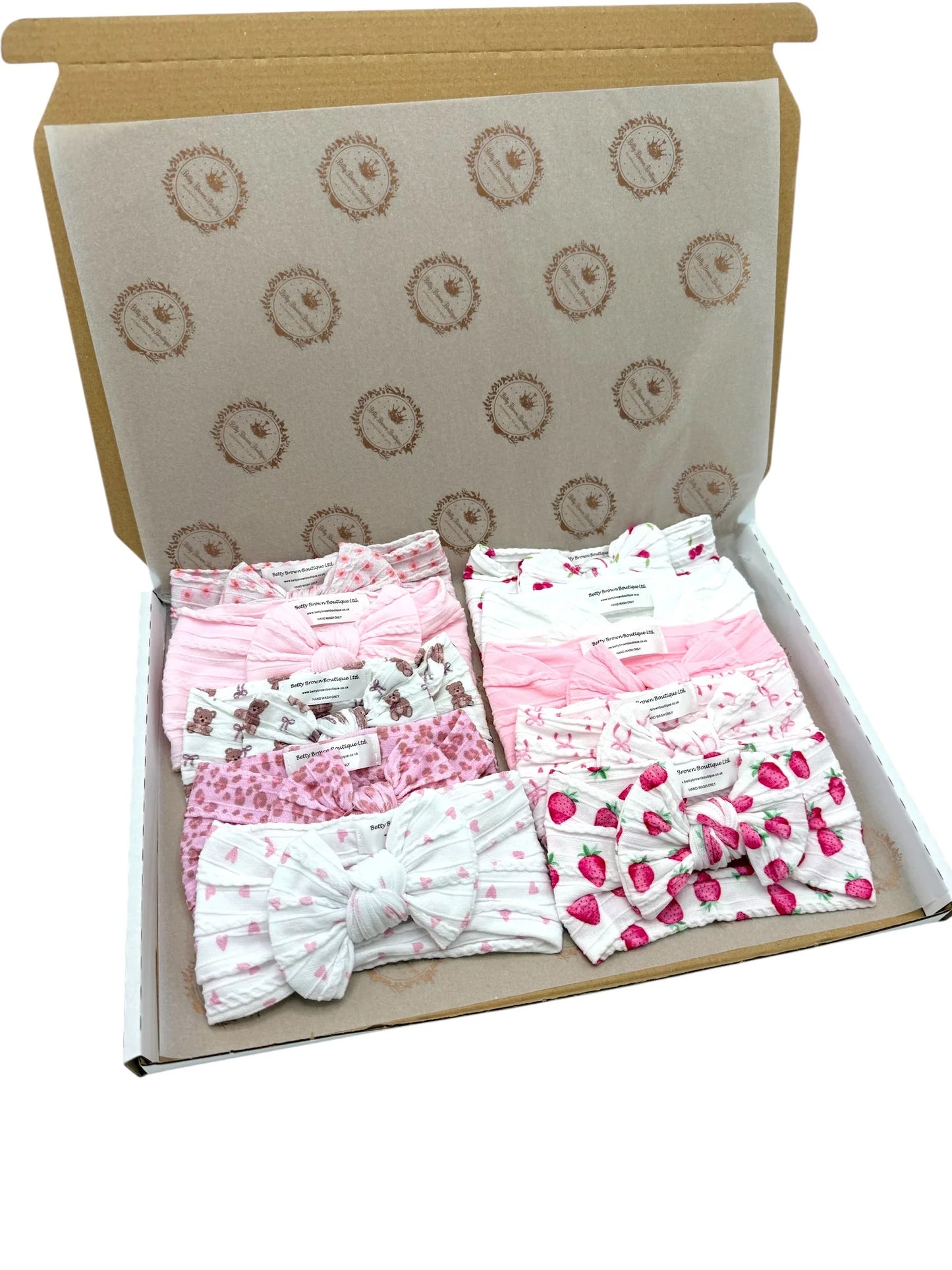 Customer Favourites Bundle of 10 Smaller Bow Cable Knit Headbands Suitable From Newborn