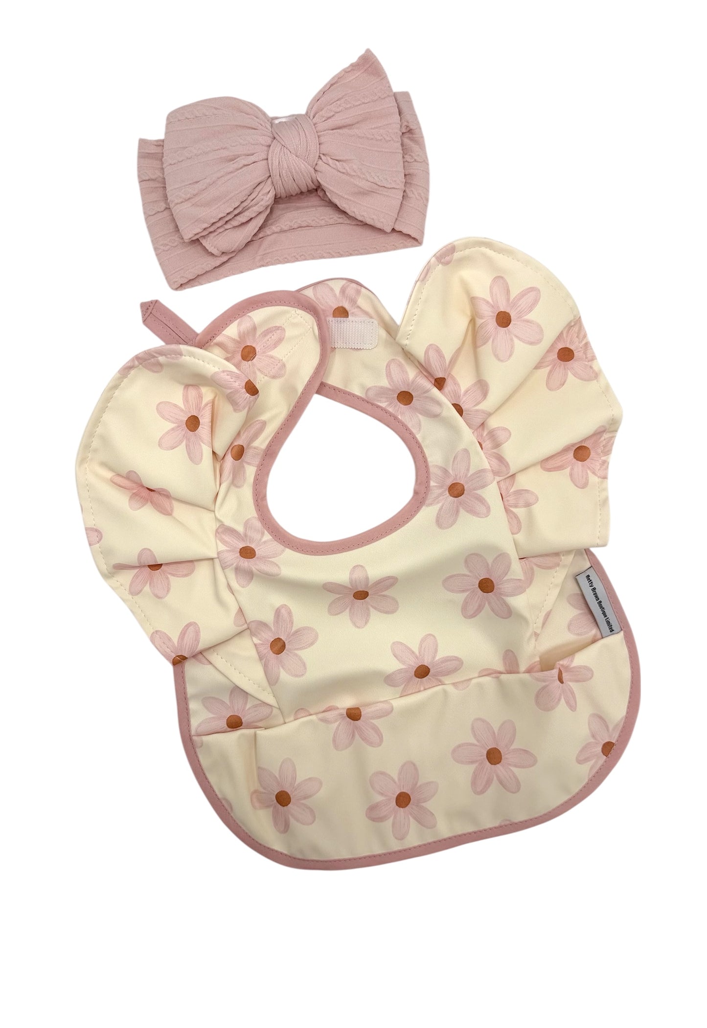 Pink Boho Daisy Bib Bow Bundle