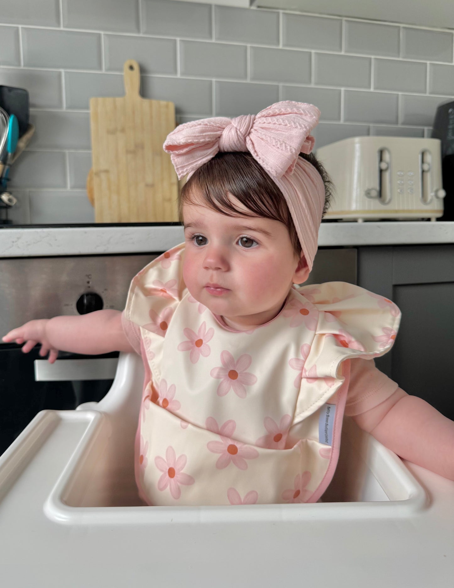 Pink Boho Daisy Bib Bow Bundle