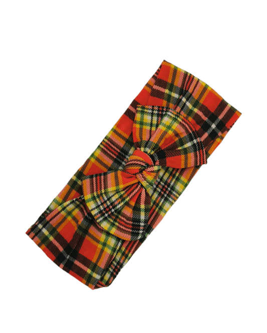 Adult size - Tartan Smooth Headwrap - Betty Brown Boutique Ltd