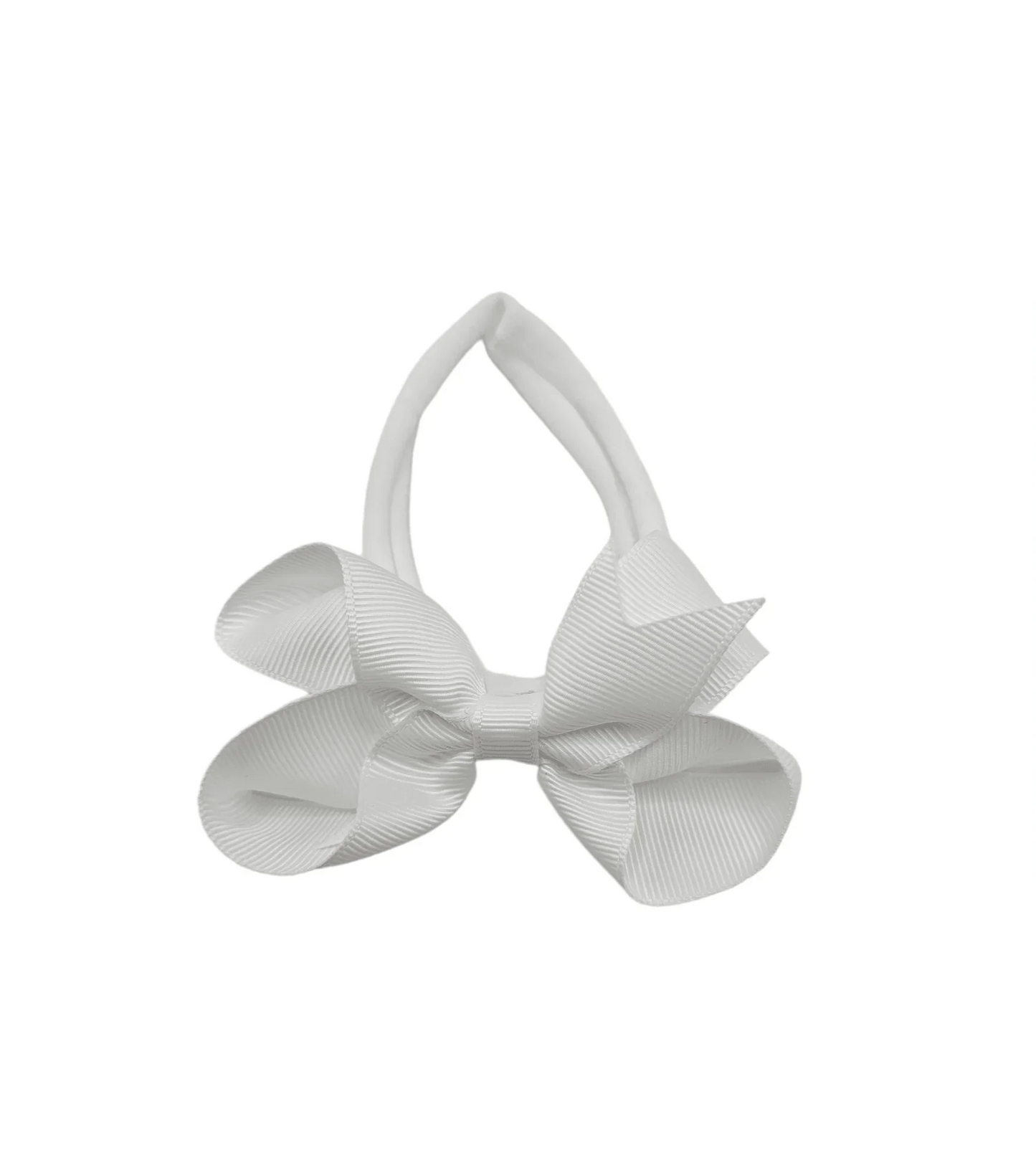 White 3 Inch Dainty Bow On Headband - Betty Brown Boutique Ltd
