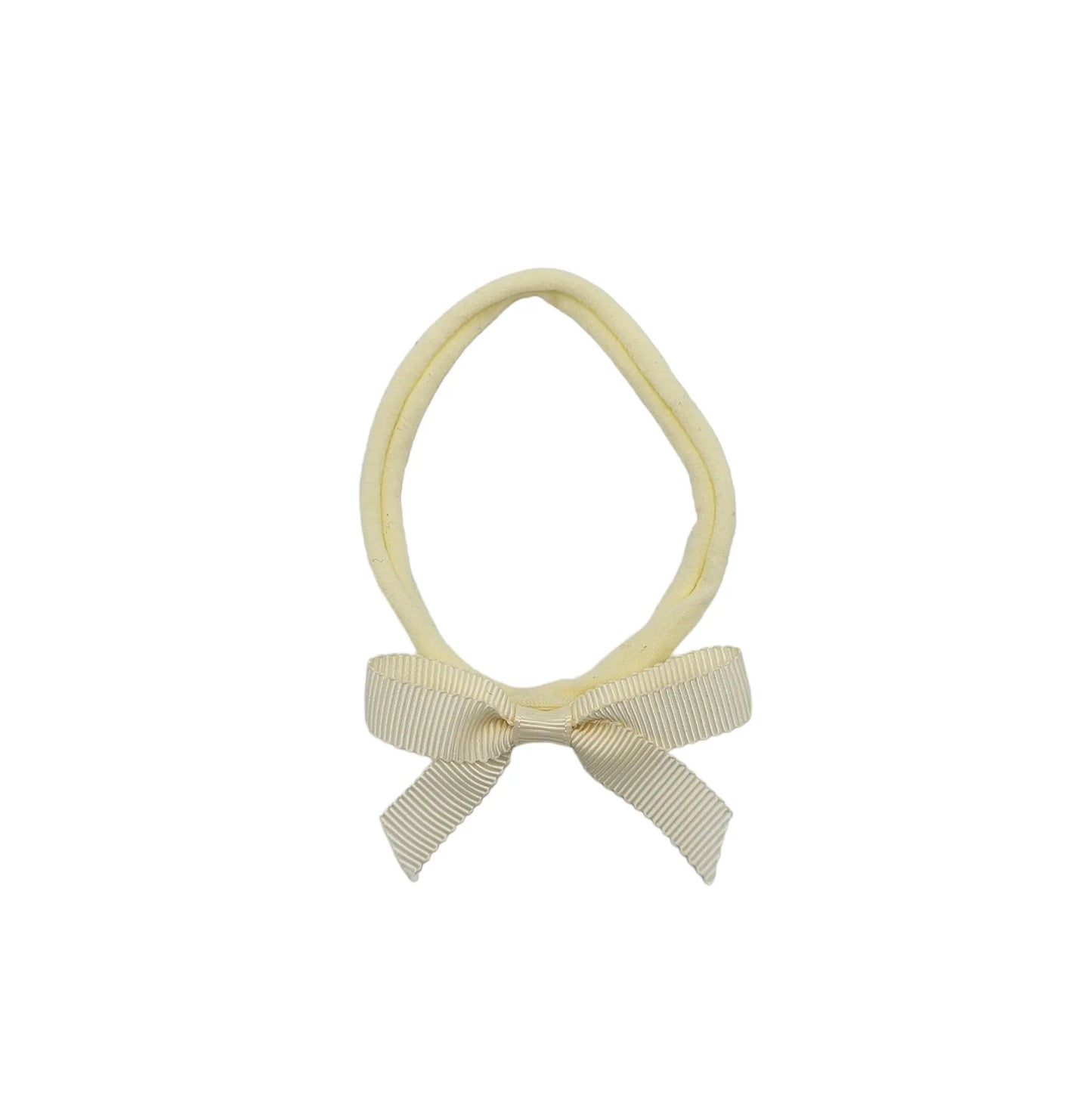 Cream 2.5 inch Dainty Bow On Headband - Betty Brown Boutique Ltd