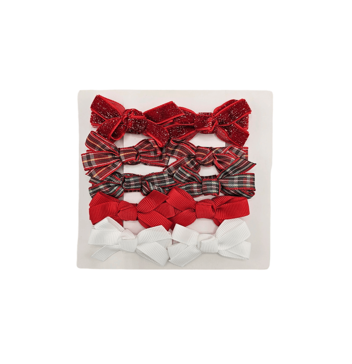 Christmas Pack of 10 My First 2 inch Bow Clips - Betty Brown Boutique Ltd
