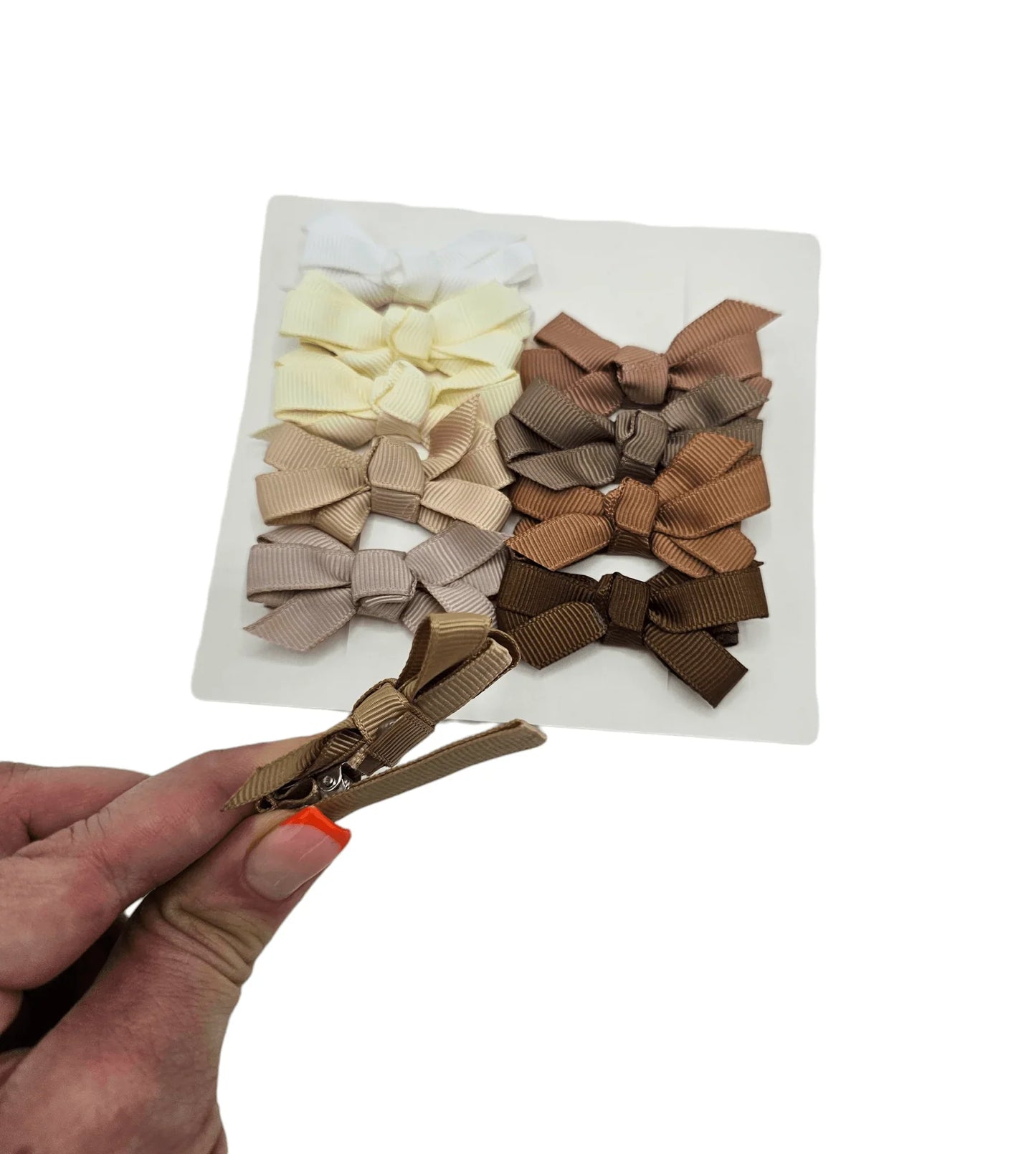 Warm Pack of 10 My First 2 Inch Bow Clips - Betty Brown Boutique Ltd
