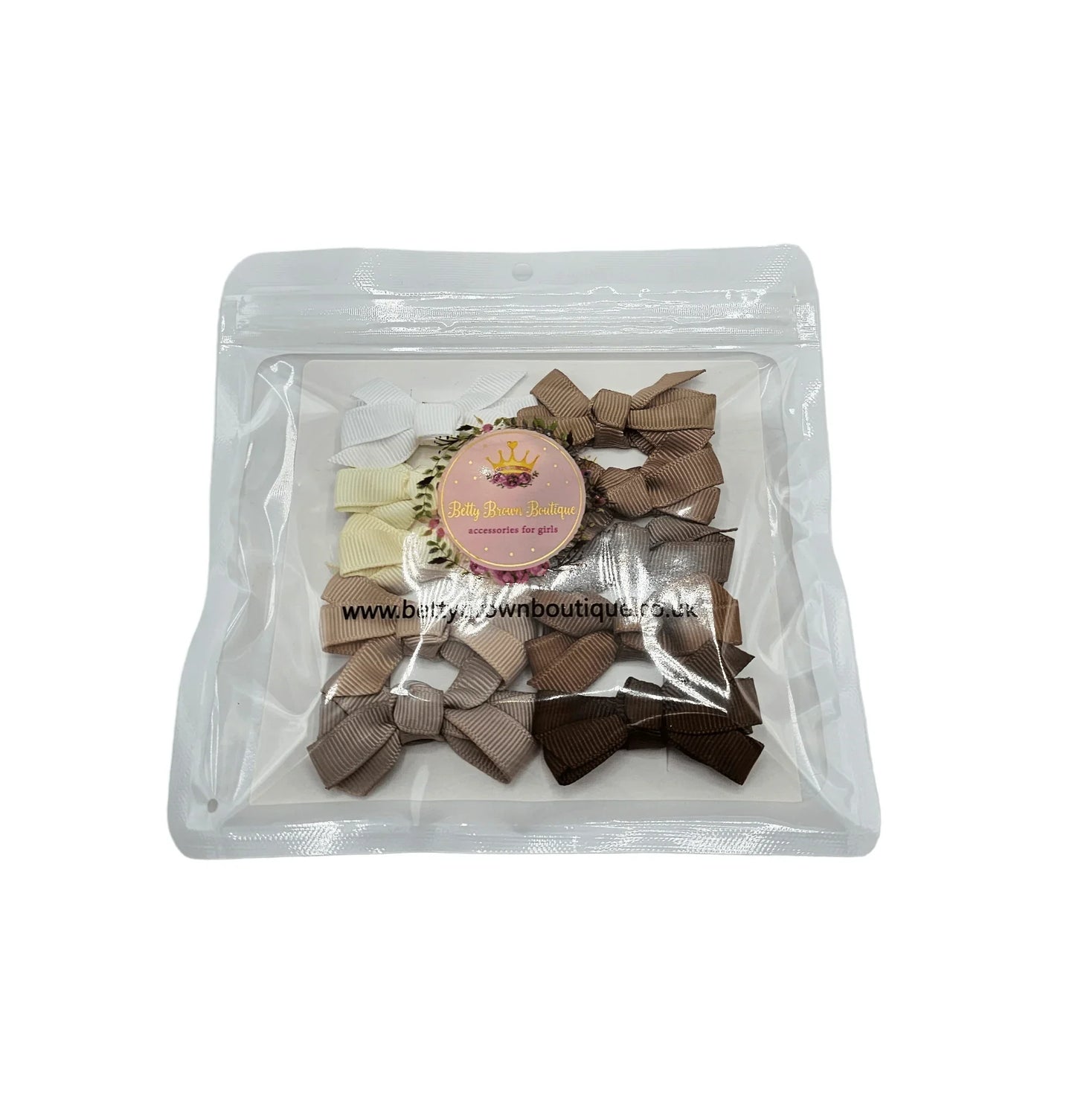 Warm Pack of 10 My First 2 Inch Bow Clips - Betty Brown Boutique Ltd