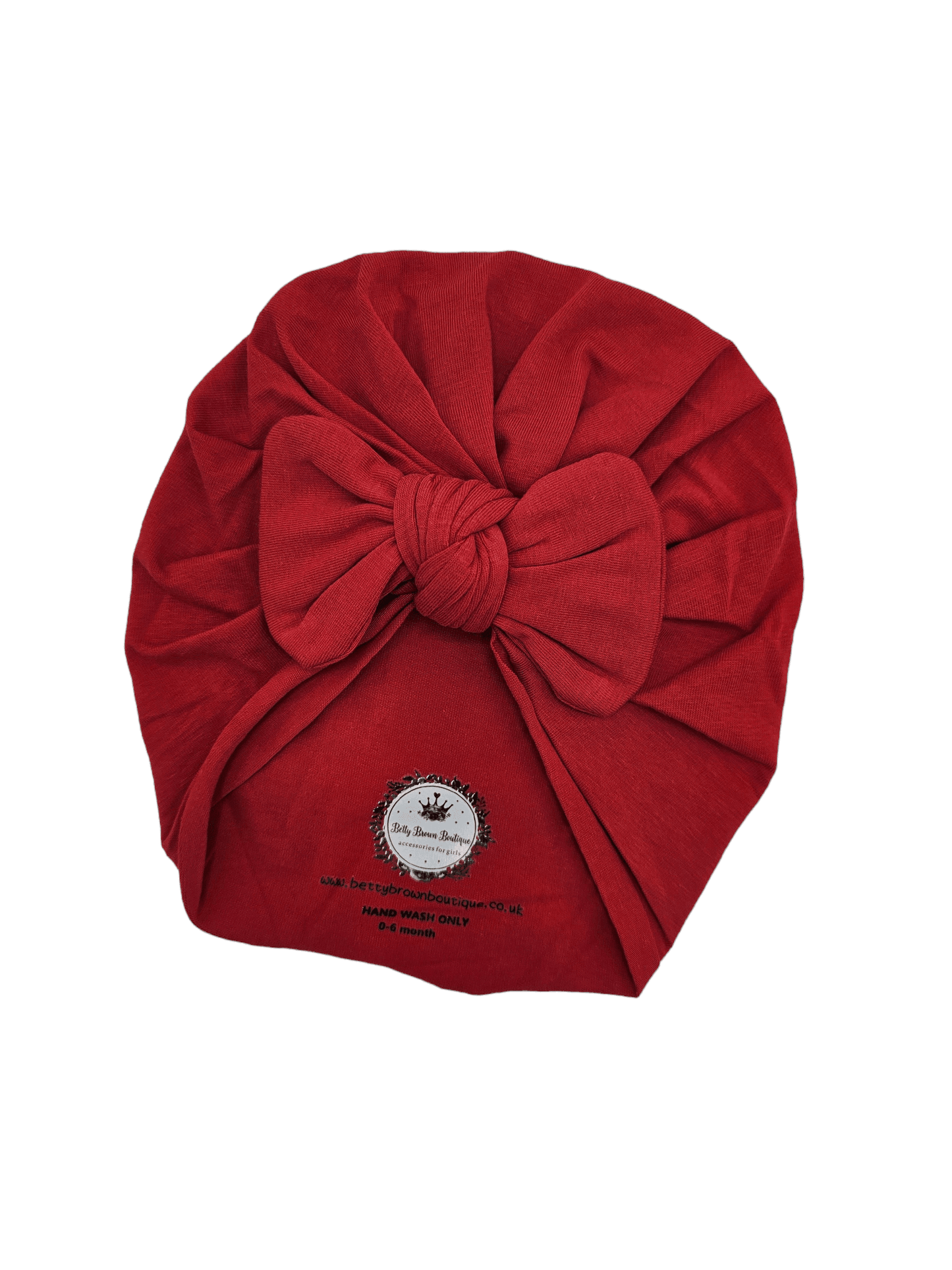 Red Turban Bow Hat With Bow - Betty Brown Boutique Ltd