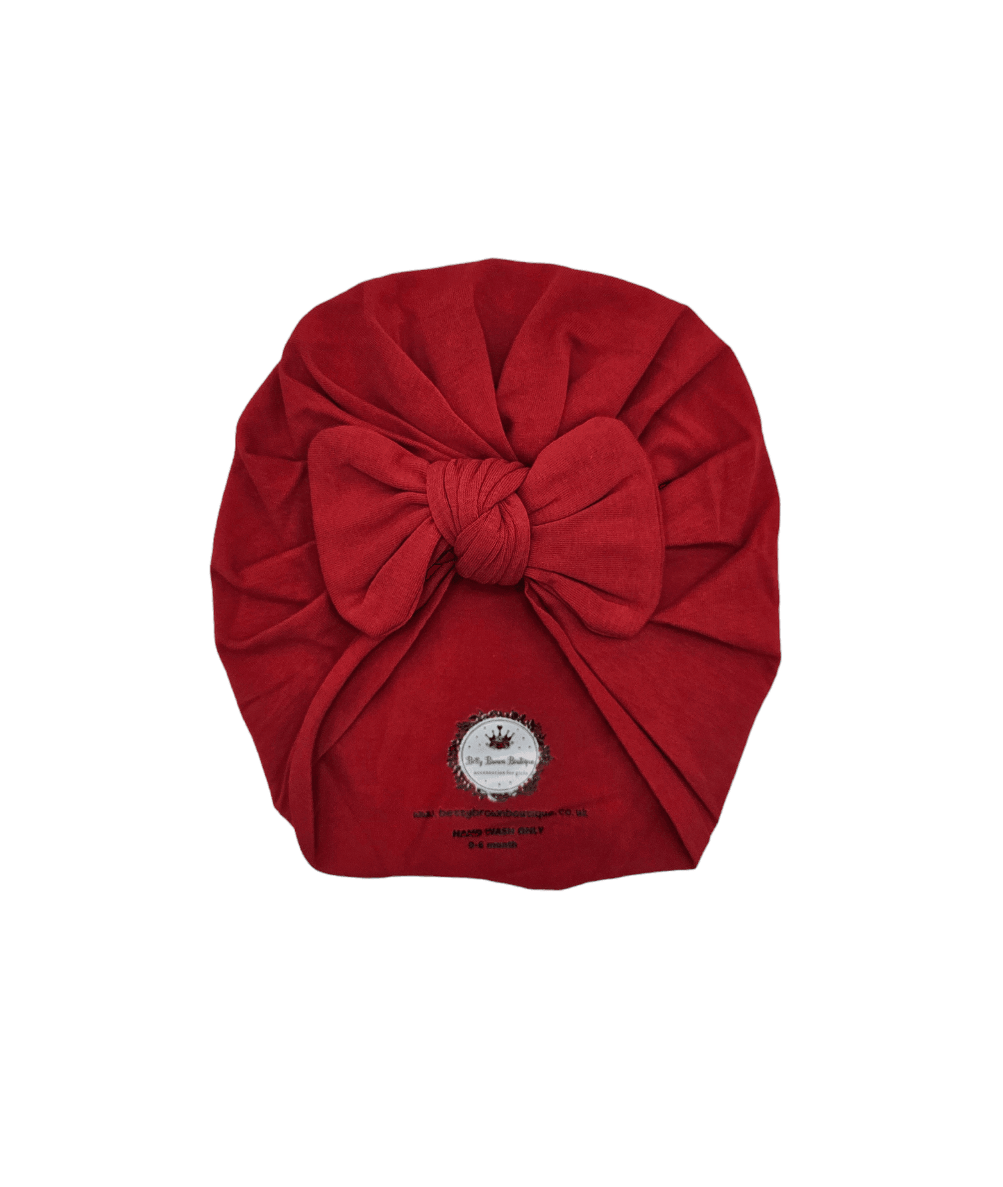 Red Turban Bow Hat With Bow - Betty Brown Boutique Ltd