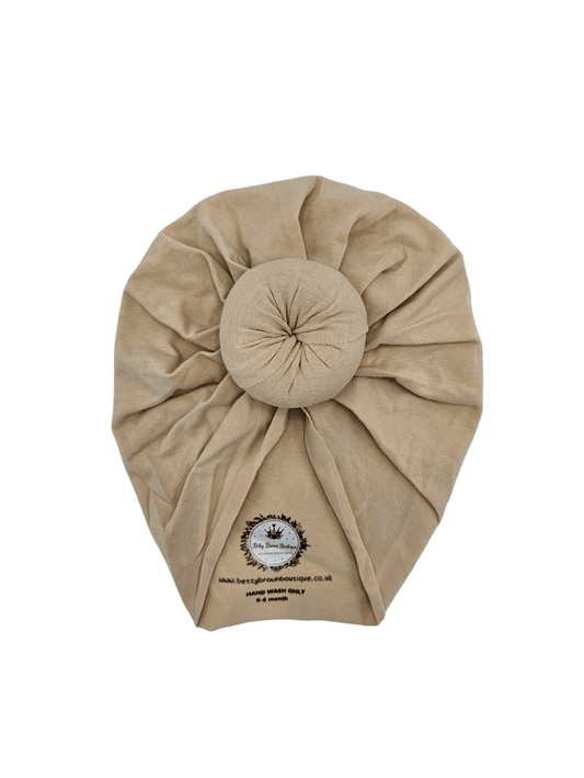 Beige Donut Turban Hat - Betty Brown Boutique Ltd