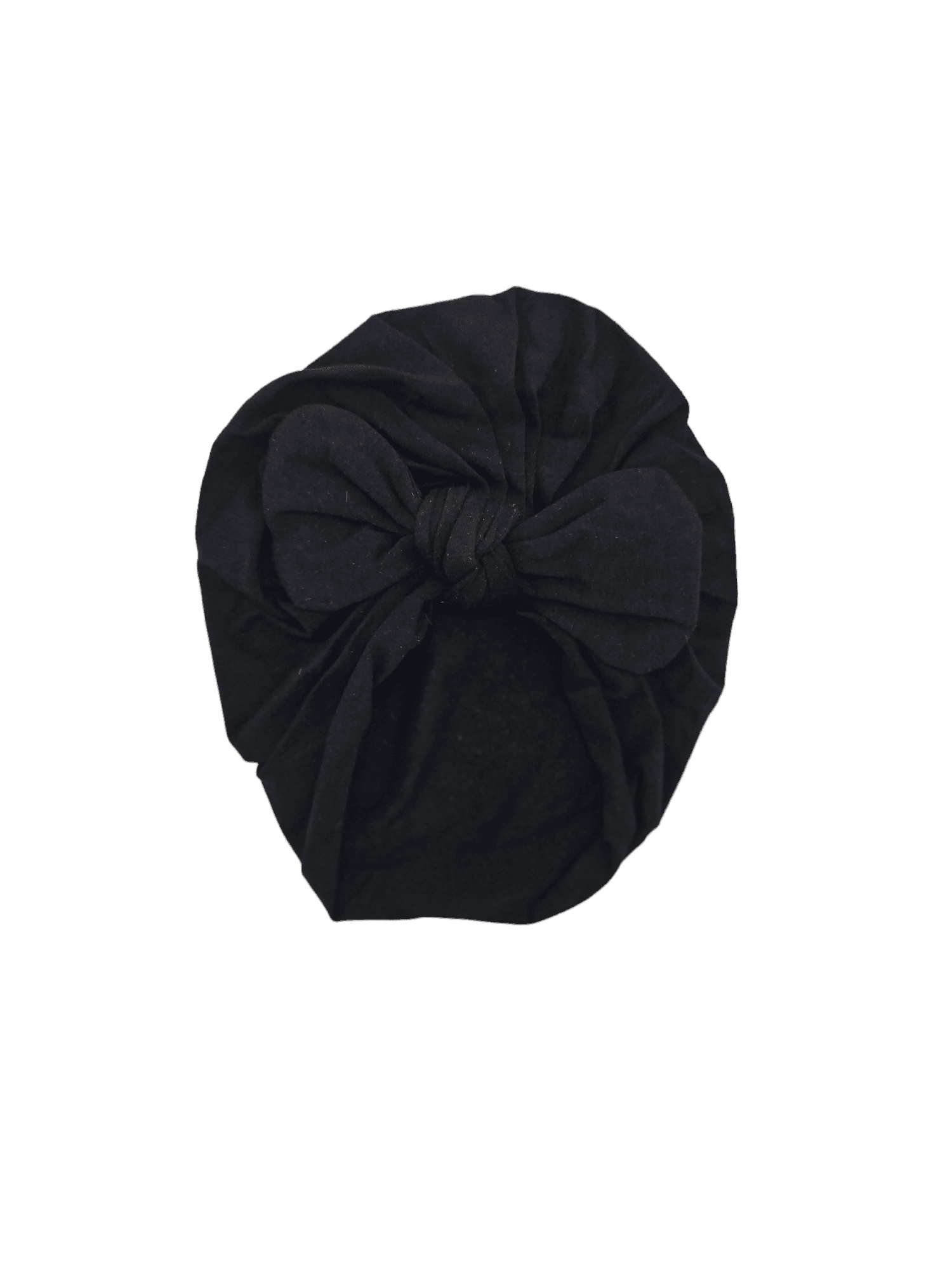 Black Turban Hat With Bow