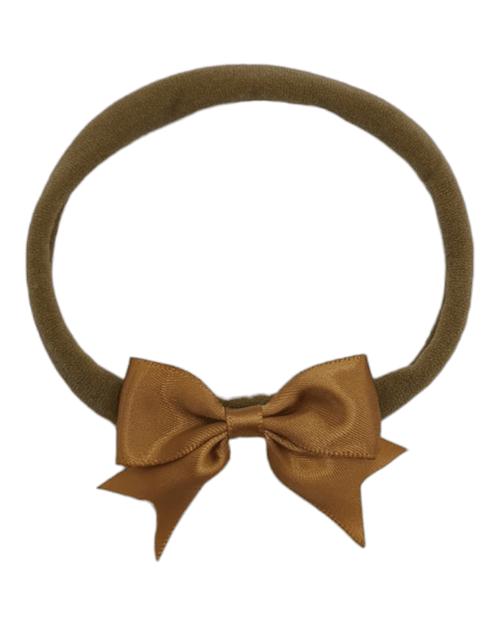 Chocolate Brown 2 Inch Satin Kiss Dainty Bow On Headband - Betty Brown Boutique Ltd