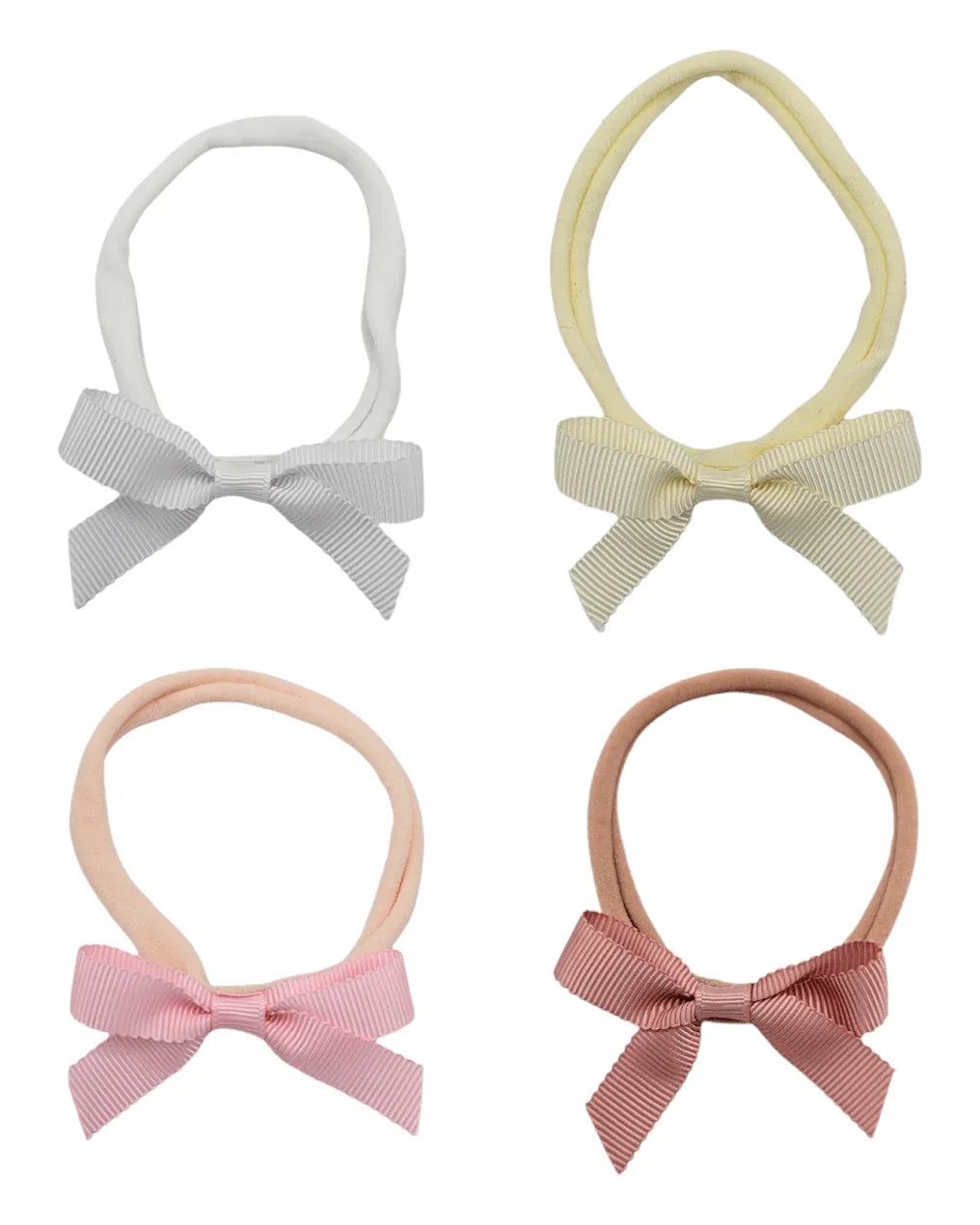 Pack Of 4 - 2.5 inch Dainty Bow Headbands Bundle - Betty Brown Boutique Ltd