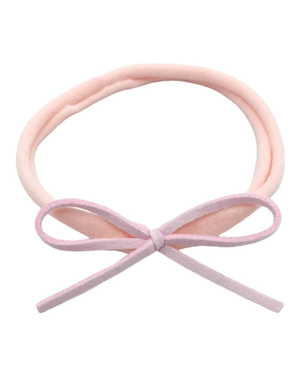 Light Pink Mini Cord Dainty Bow on Headband - Betty Brown Boutique Ltd