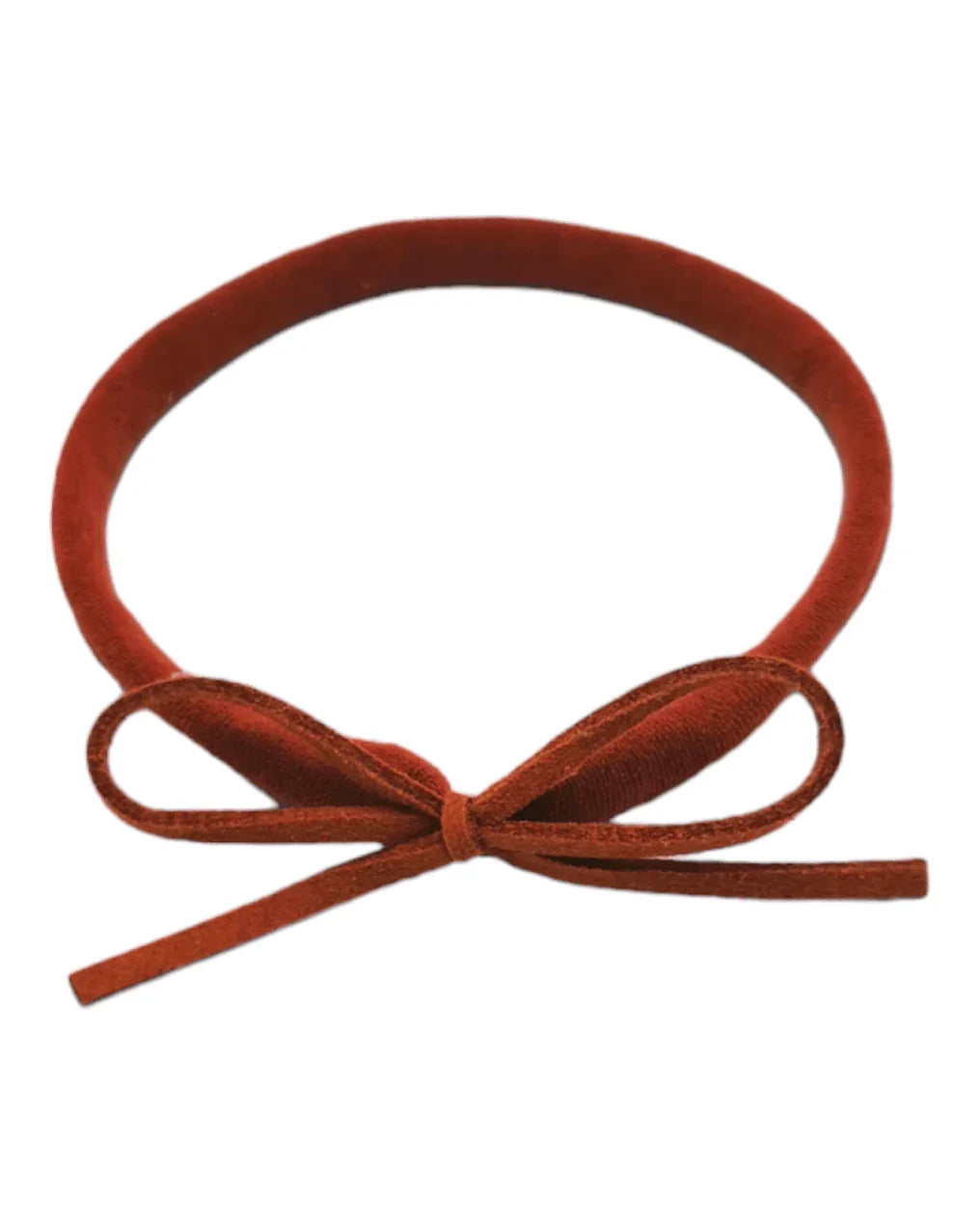 Rust Orange Mini Cord Dainty Bow On Headband - Betty Brown Boutique Ltd