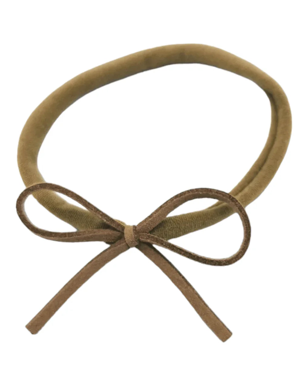 Nude Mini Cord Dainty Bow On Headband - Betty Brown Boutique Ltd