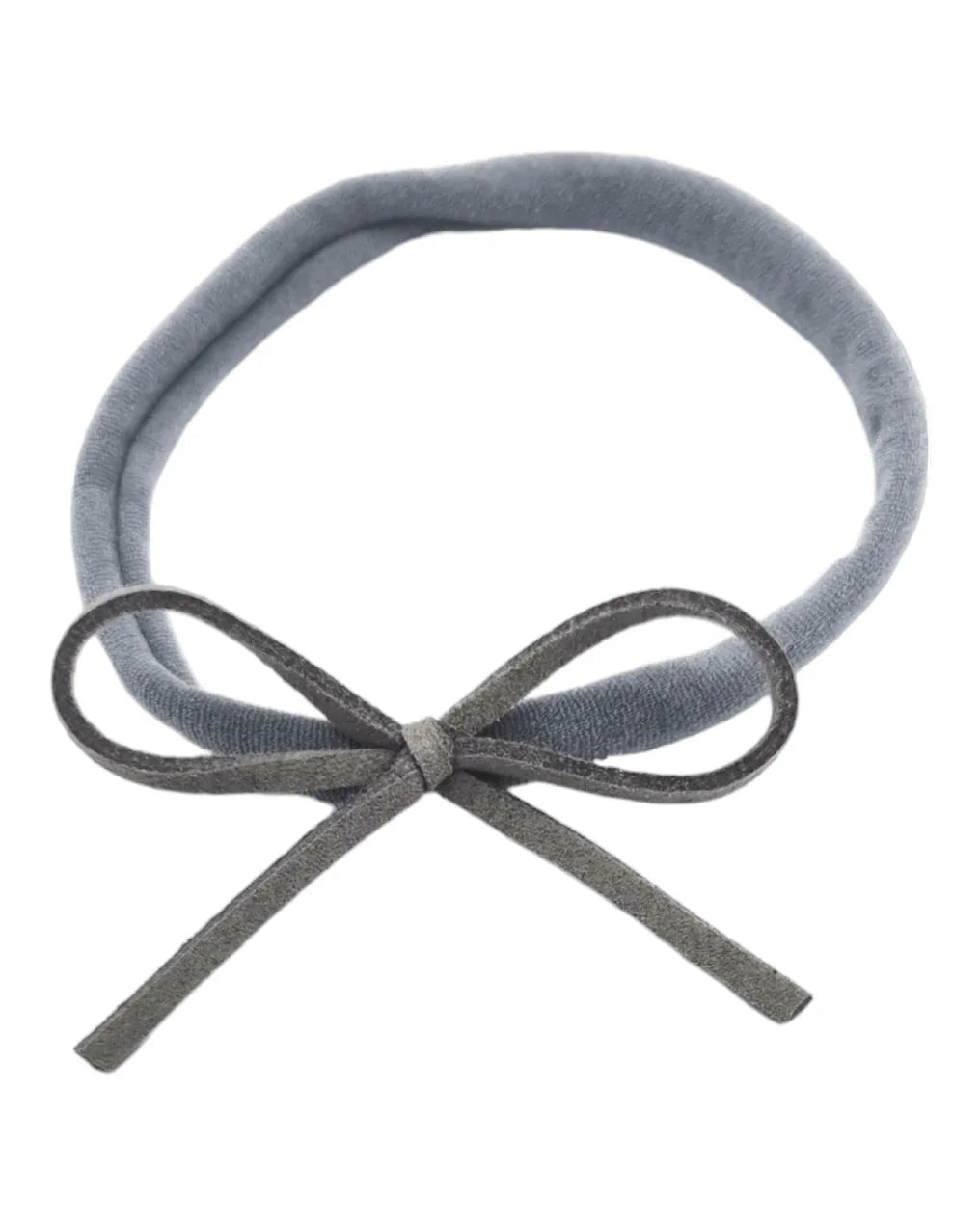 Grey Mini Cord Dainty Bow On Headband - Betty Brown Boutique Ltd