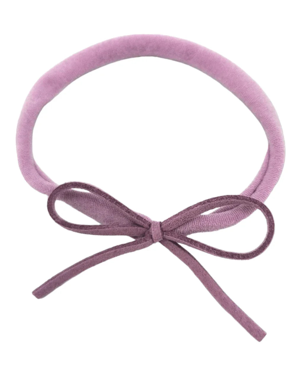 Lilac Mini Cord Dainty Bow On Headband - Betty Brown Boutique Ltd