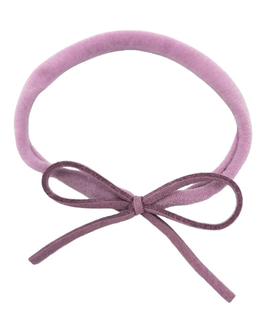 Lilac Mini Cord Dainty Bow On Headband - Betty Brown Boutique Ltd