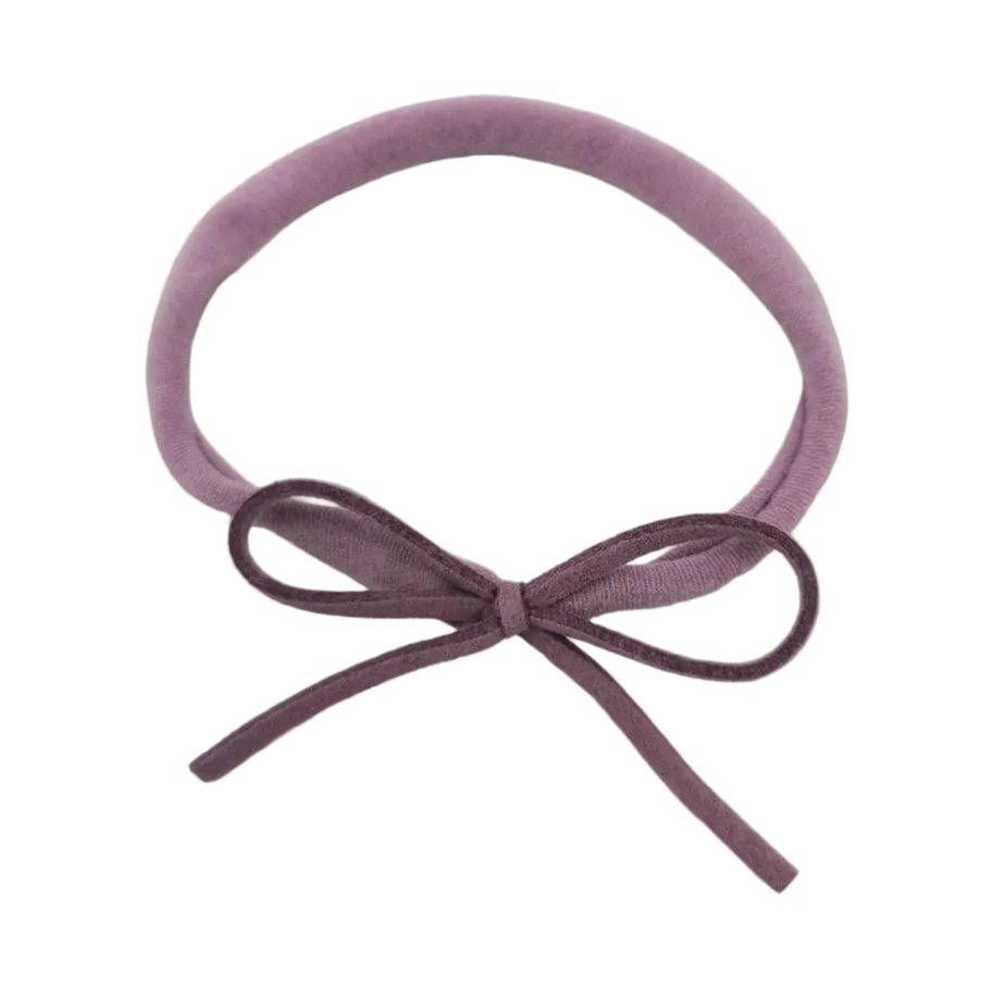 Lilac Mini Cord Dainty Bow On Headband - Betty Brown Boutique Ltd