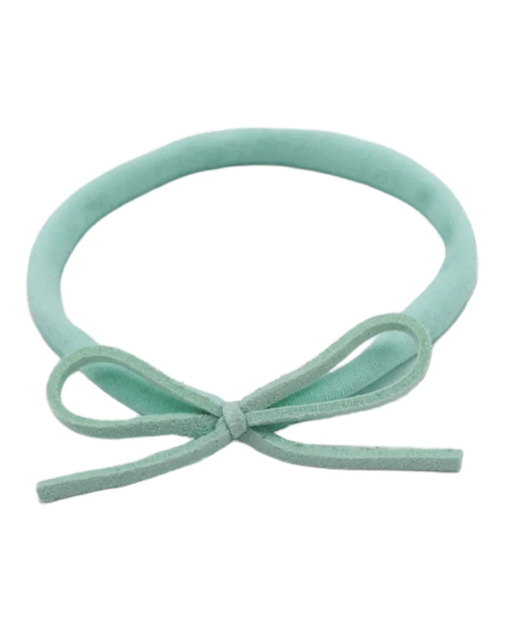 Mint Green Mini Cord Dainty Bow On Headband - Betty Brown Boutique Ltd