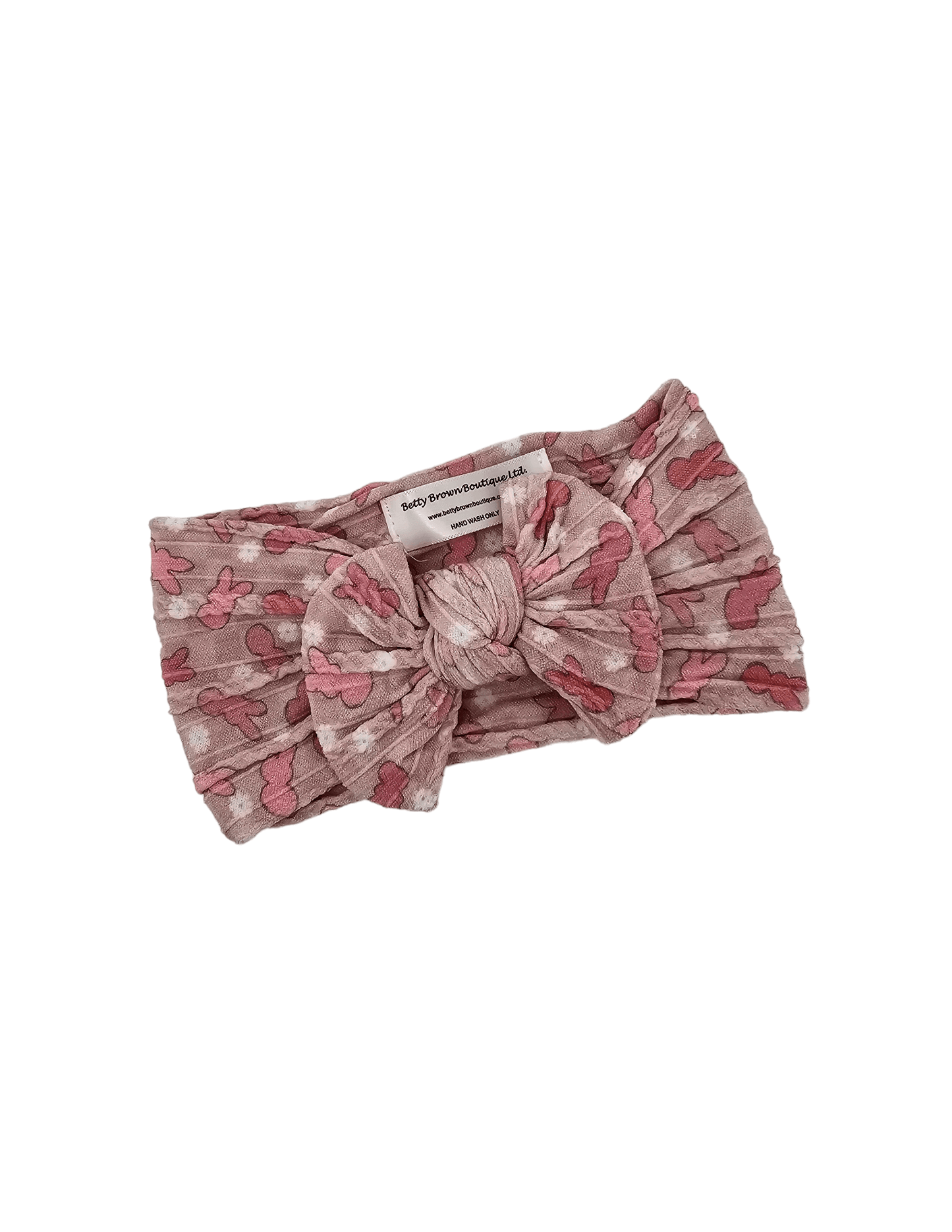 Easter Bunny Smaller Bow Cable Knit Headwrap - Betty Brown Boutique Ltd