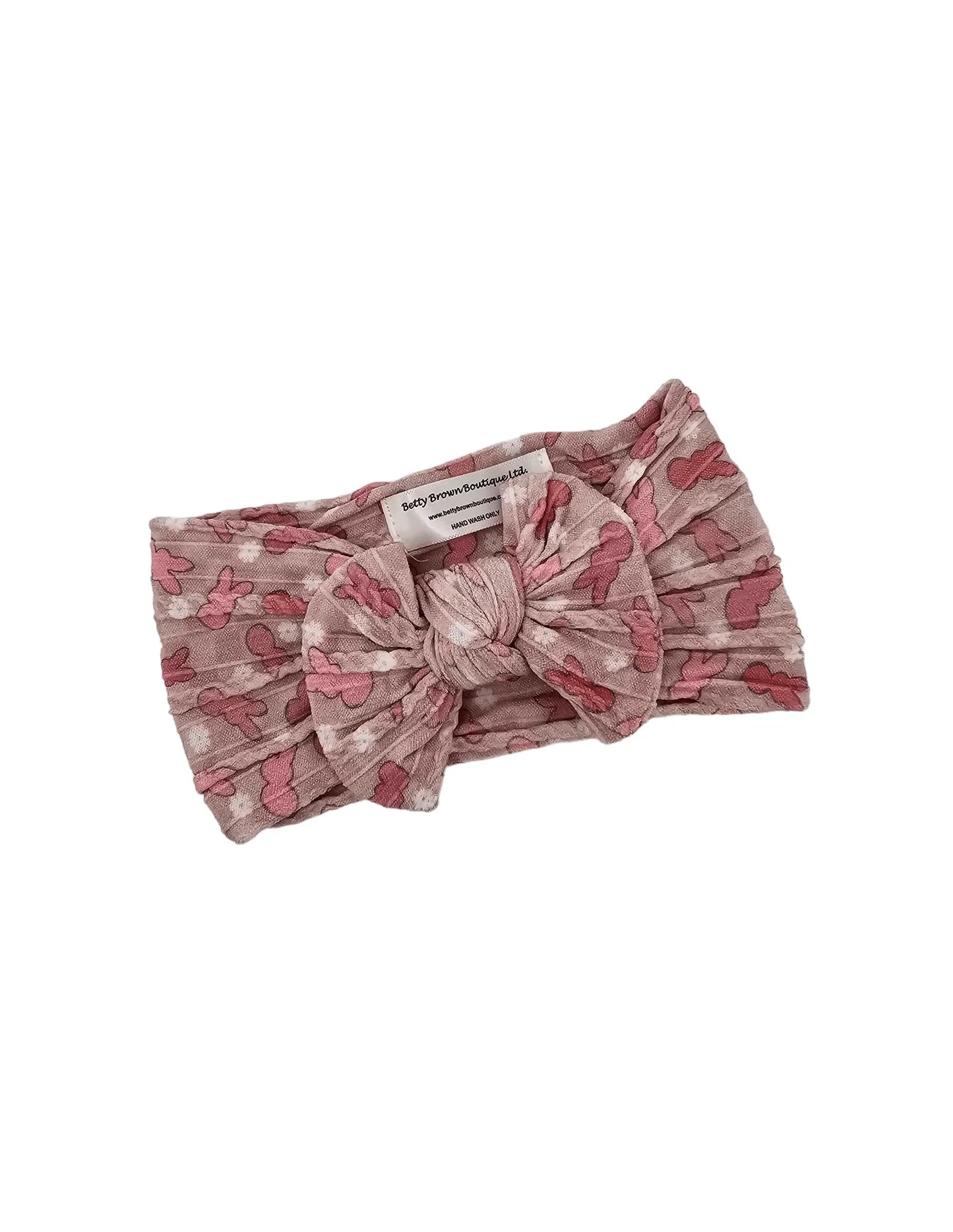 Easter Bunny Smaller Bow Cable Knit Headwrap - Betty Brown Boutique Ltd