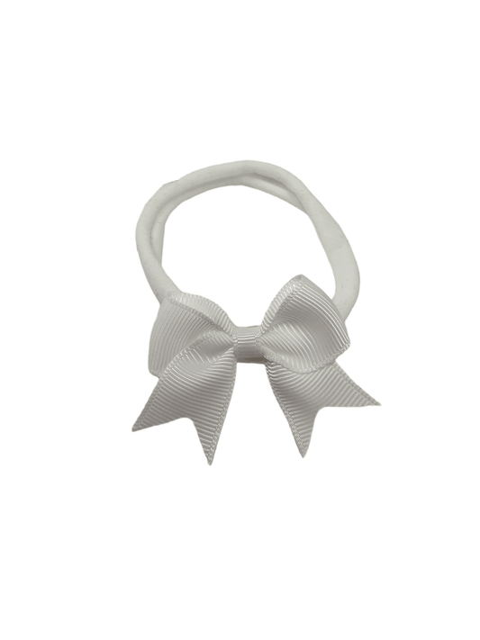 White 2 inch Dainty Kiss Bow On Headbands - Betty Brown Boutique Ltd