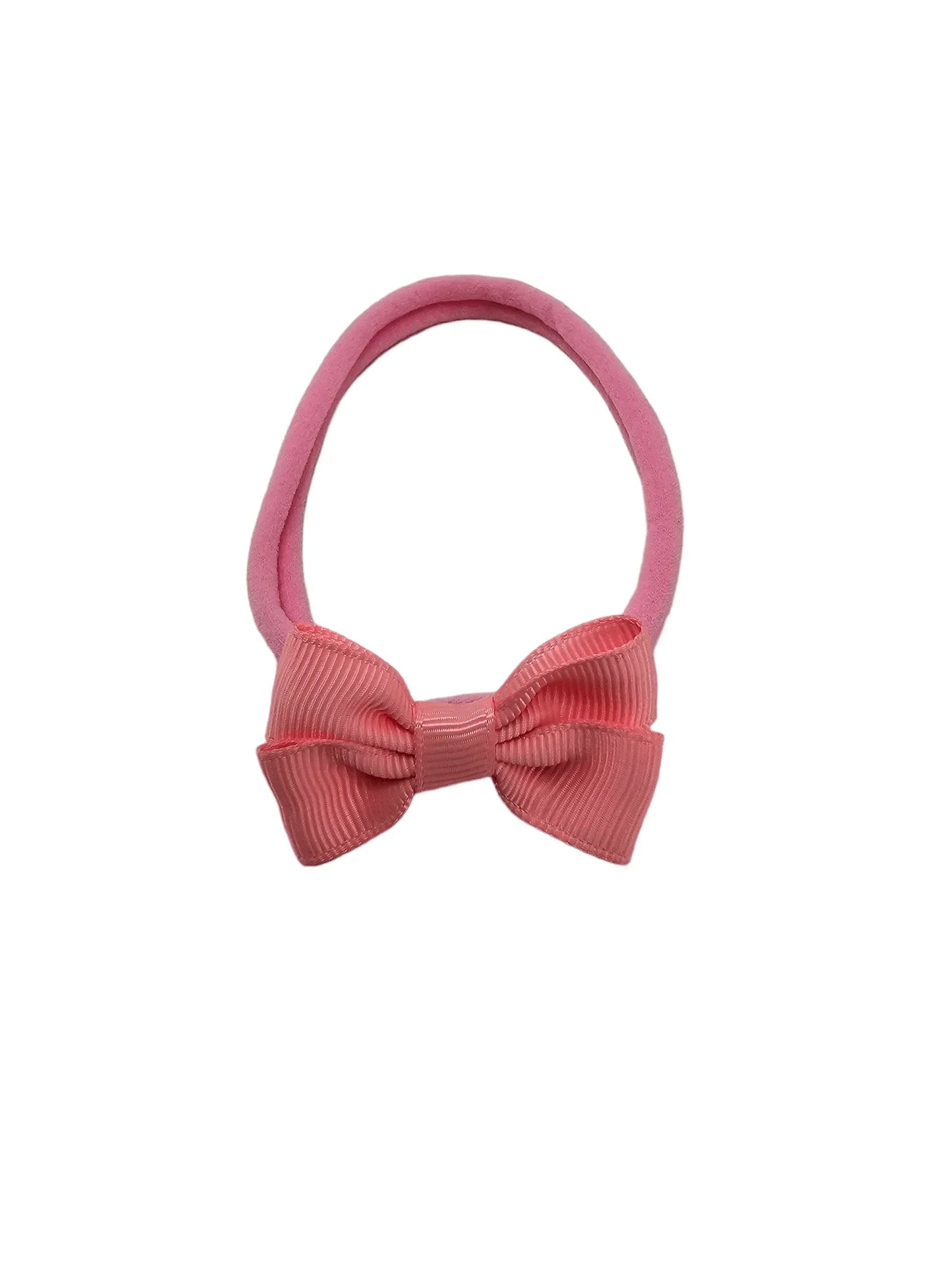 Candy Pink 2 inch Mini Dainty Double Bow On Headband - Betty Brown Boutique Ltd