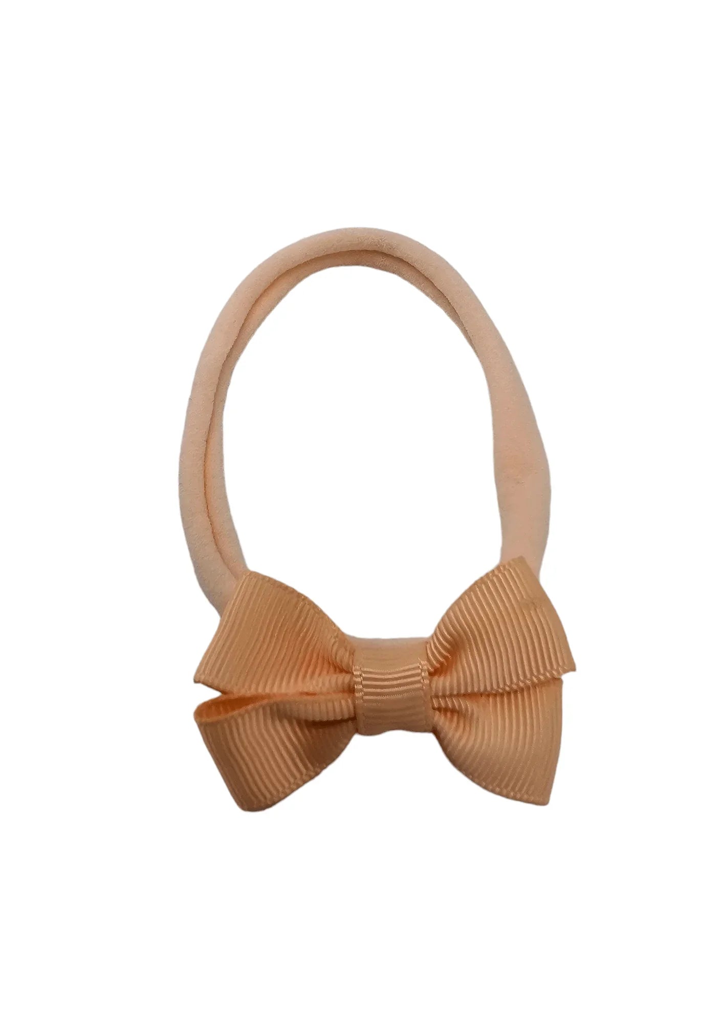 Peach 2 inch Mini Dainty Double Bow On Headband - Betty Brown Boutique Ltd