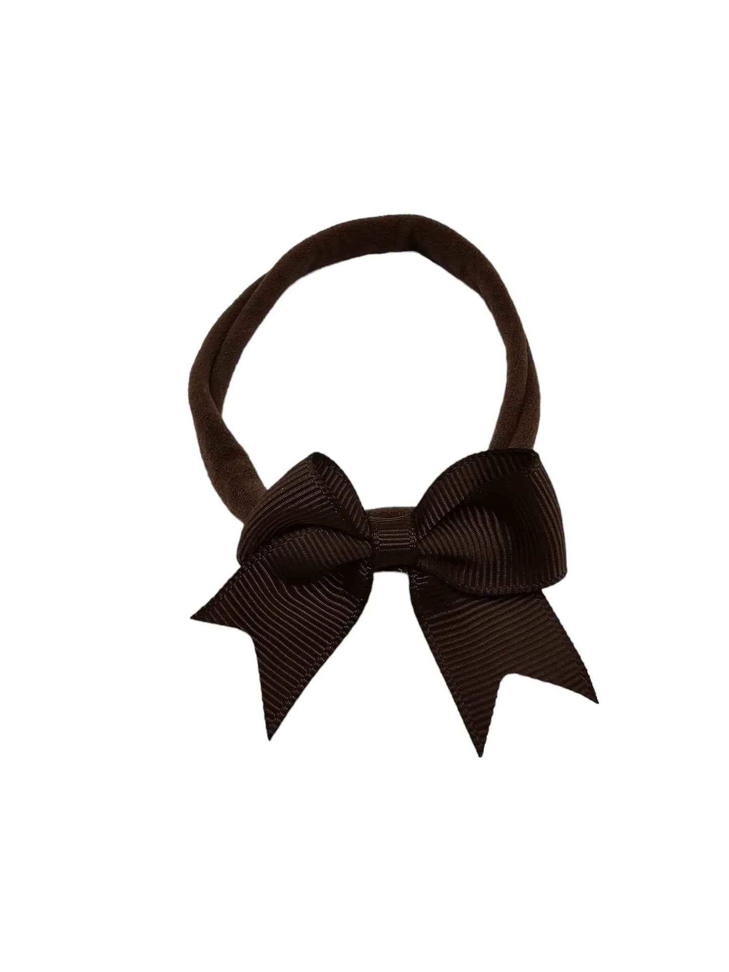 Dark Brown 2 inch Kiss Dainty Bow On Headbands - Betty Brown Boutique Ltd