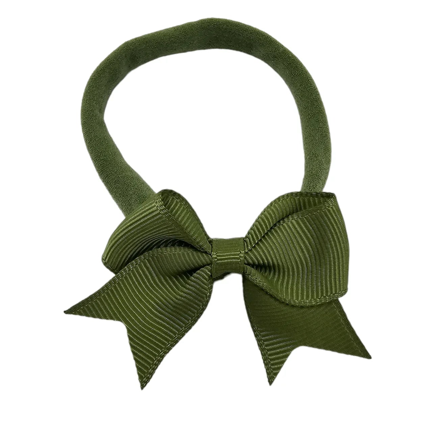 Khaki Green 2 inch Kiss Dainty Bow On Headbands - Betty Brown Boutique Ltd