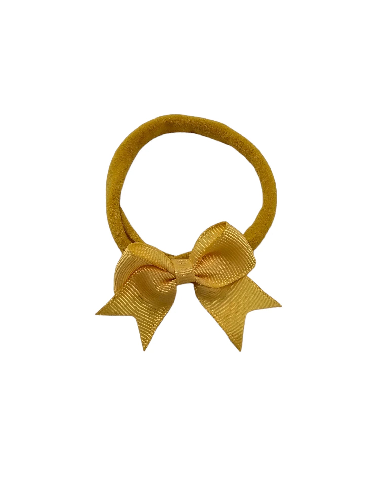 Mustard 2 inch Kiss Dainty Bow On Headbands - Betty Brown Boutique Ltd