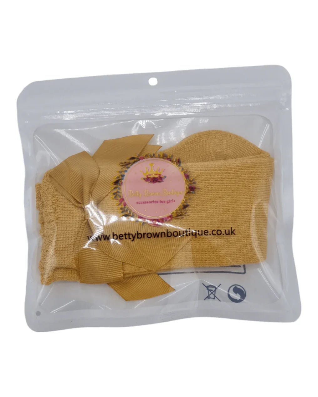 Dandelion Yellow Knee High Socks With 3 Inch Bow - Betty Brown Boutique Ltd