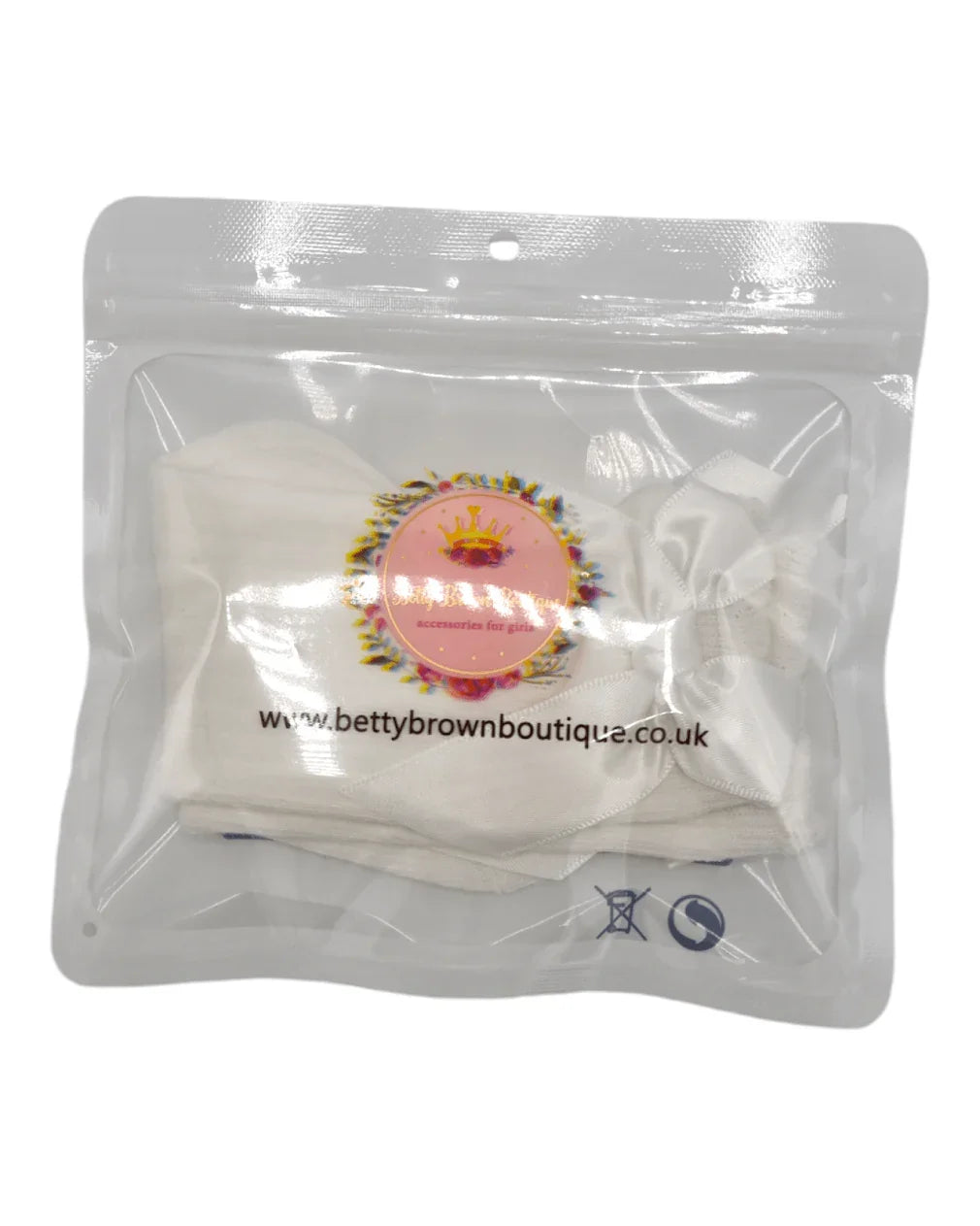 Ivory Ribbed Knee High Socks With Satin 3 Inch Bow - Betty Brown Boutique Ltd
