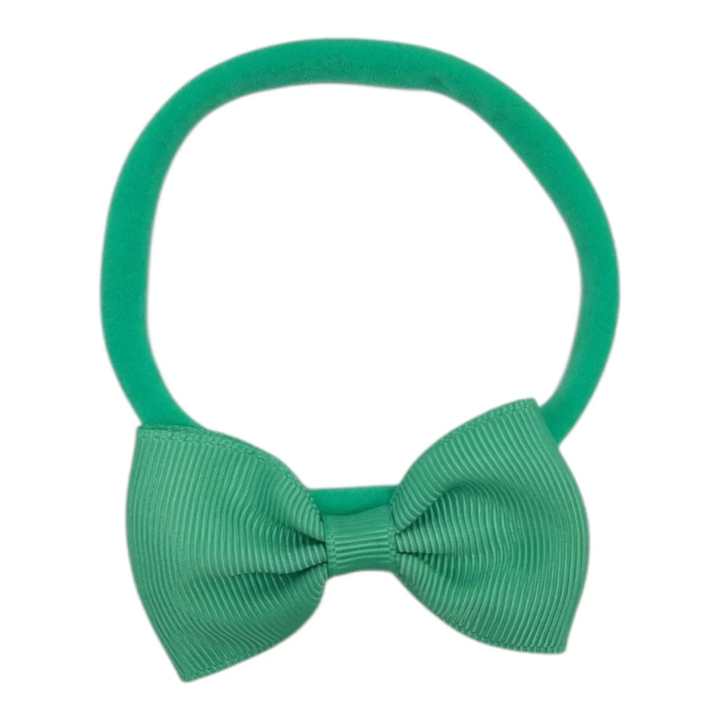 Aqua Green 2.5 inch Dainty Bow Headband For Babies From Newborn - Image 1