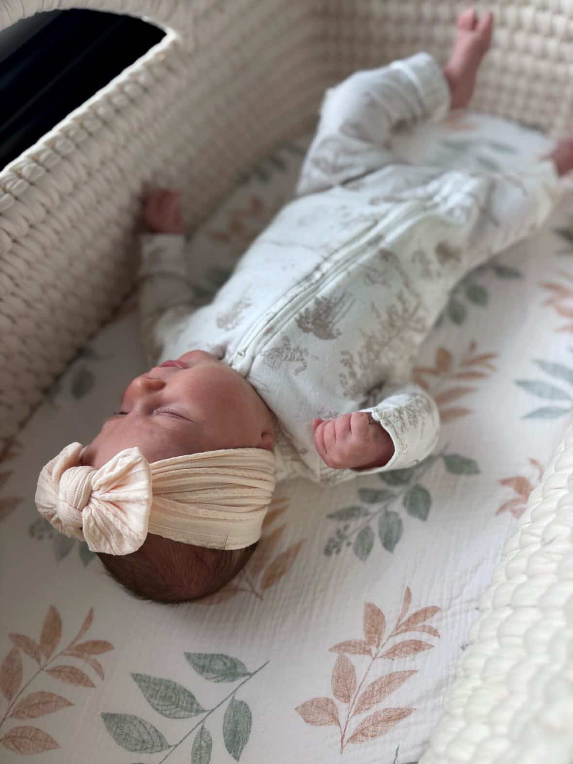 Petal Pink Smaller Bow Headband For Girls From Newborn - Image 5