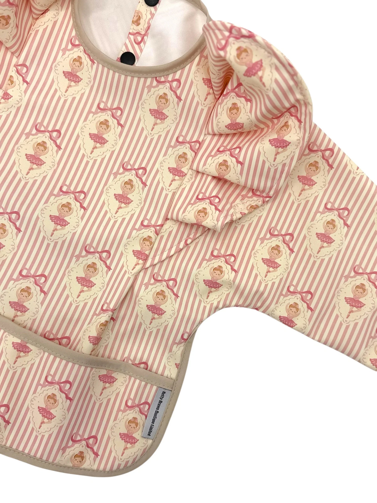 Ballerina Frill Waterproof Bib with Sleeves For 6-36 Months - Image 6