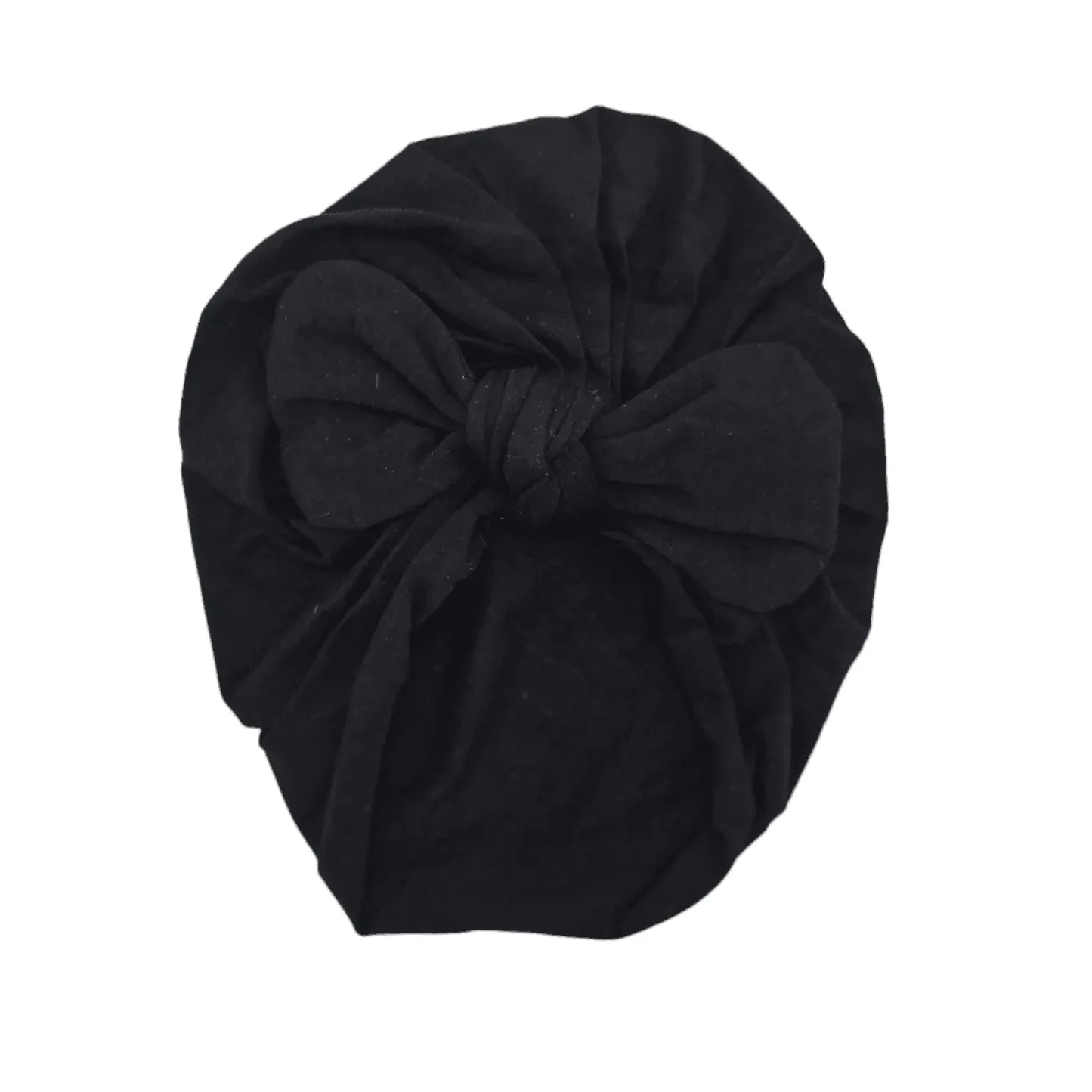 Black Bow Turban Hat For Babies From Newborn to 6 Months - Image 1