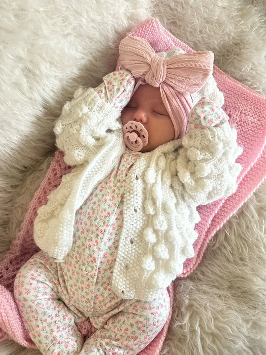 Blush pink larger bow Headband Designed For Baby Girls - Image 1