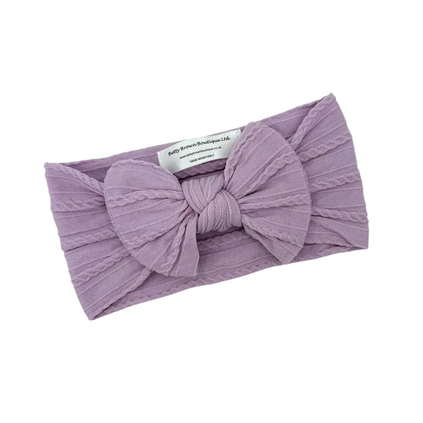 Bright Lilac Smaller Bow Headband For Newborns to 3 Years Old - Image 8