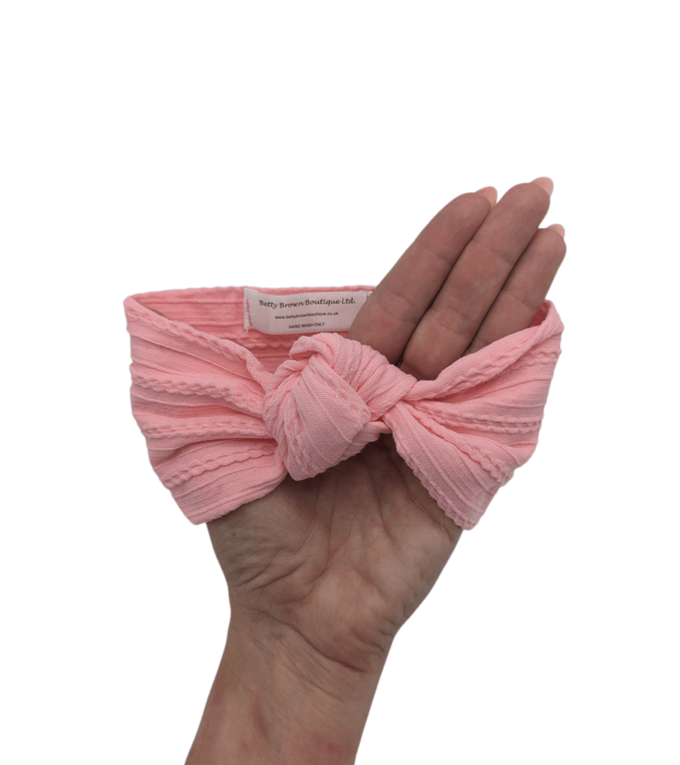 Bright Pink Knot Style Headband For Babies From Newborn - Image 1