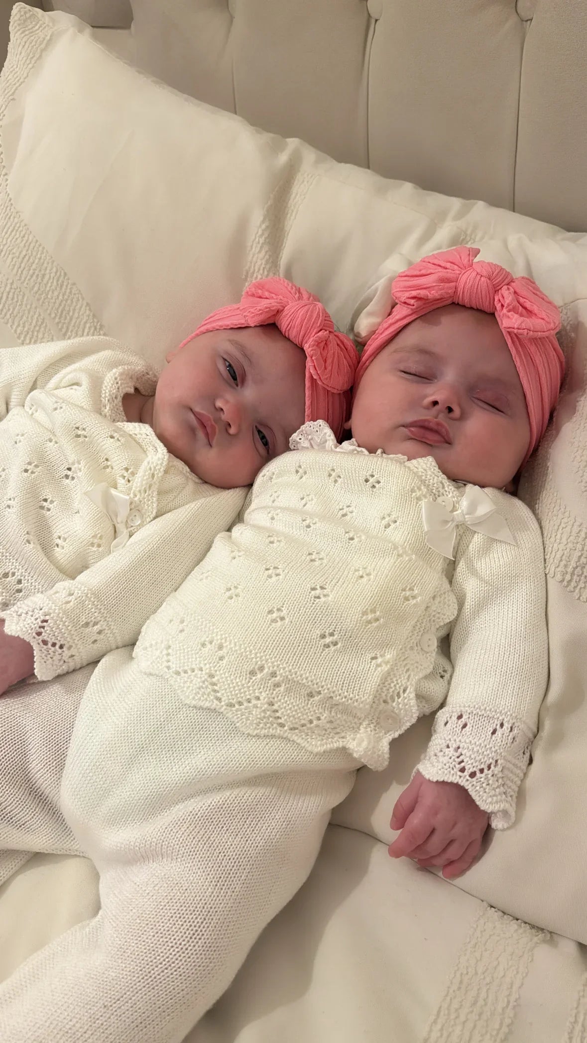 Bright Pink Smaller Bow Headband For Newborn Babies to Age 3 - Image 6