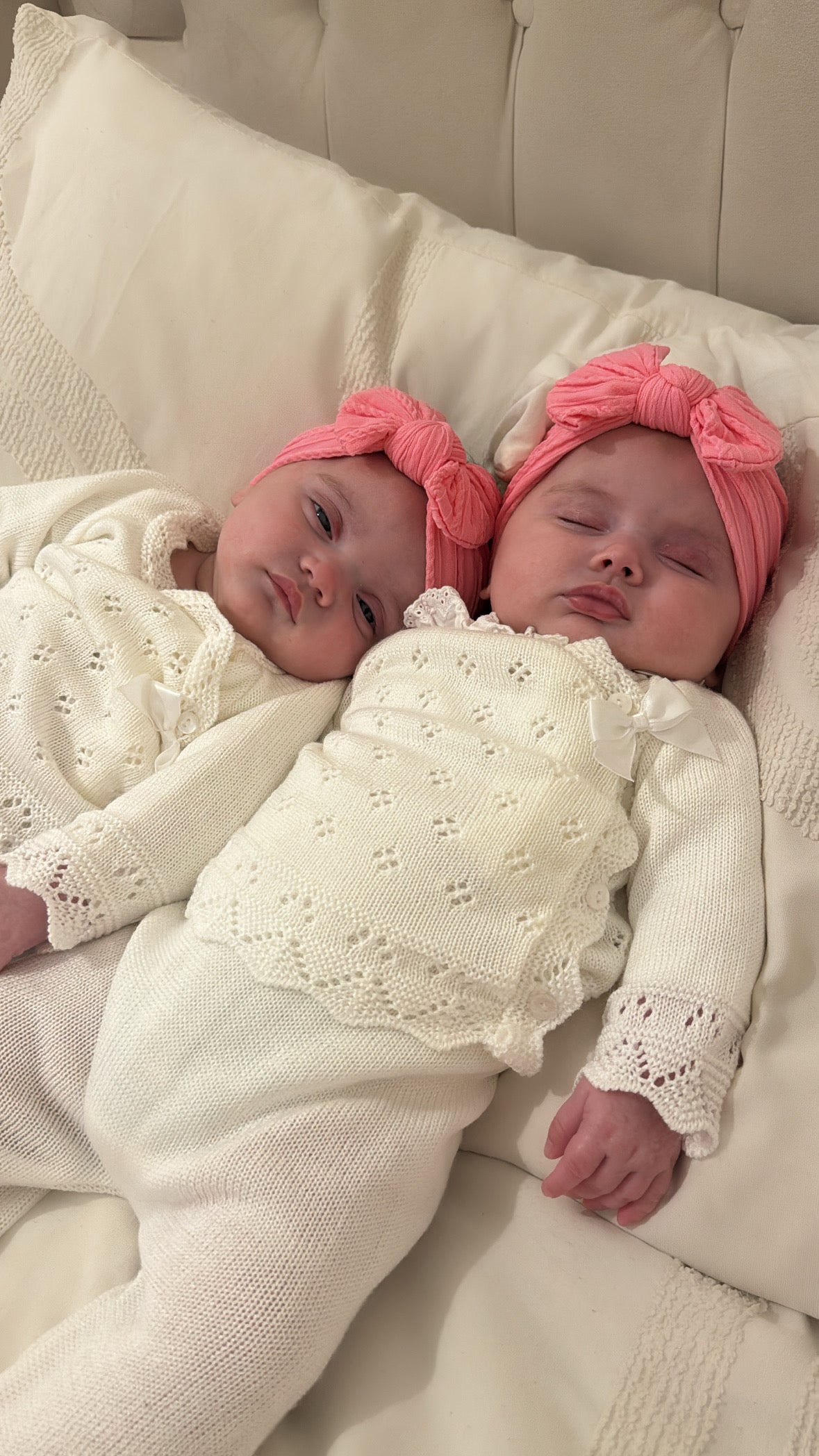 Bright Pink Smaller Bow Headband For Newborn Babies to Age 3 - Image 6