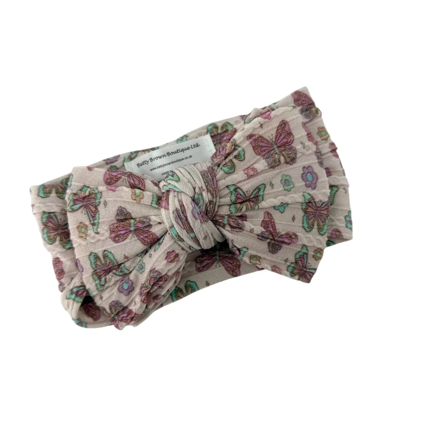 Butterfly Larger Bow Headband For Babies From Newborn - Image 1